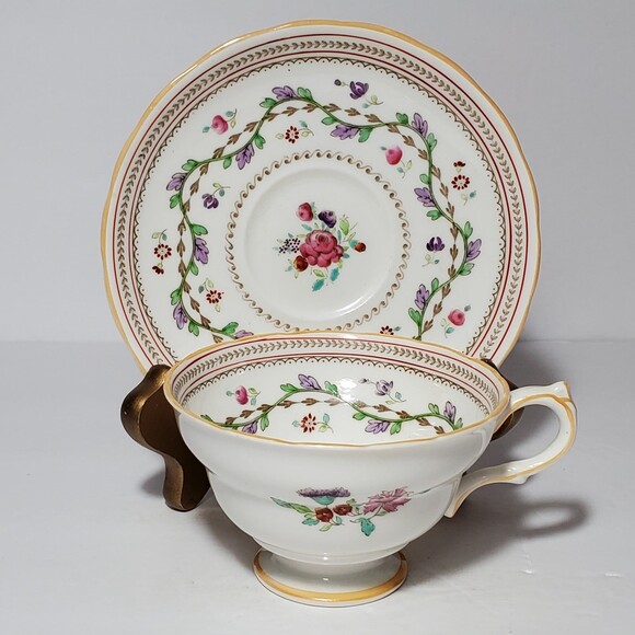 Copelands Grosvenor Teacup and Saucer Craigavon Floral - Picture 6 of 9